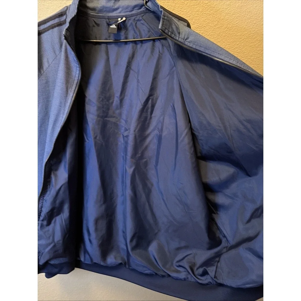 Adidas Blue Mens Sport  Double Lined Jacket 2XL  Really Nice